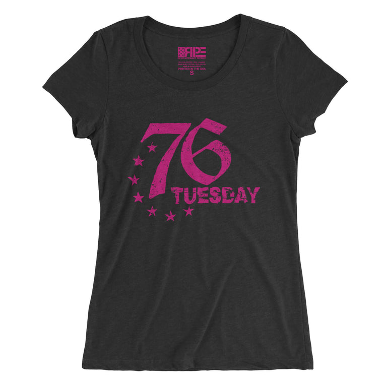 76 Tuesday - (Charcoal Triblend) Pink