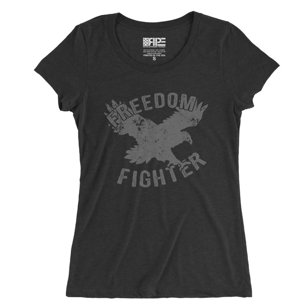 Freedom Fighter Women's - (Charcoal Triblend) - Revolutionary Patriot
