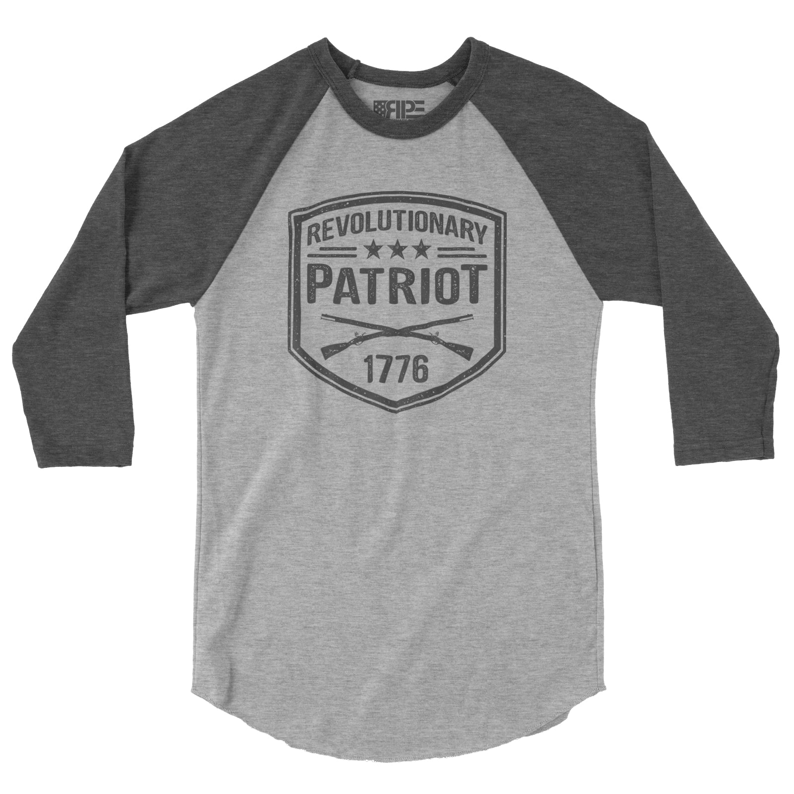 Revolutionary Patriot 3/4 Sleeve (Heather Grey / Dark Heather Grey) - Revolutionary Patriot