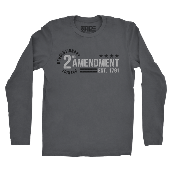 2nd Amendment - Est. 1791 Long Sleeve (Dark Grey) - Revolutionary Patriot