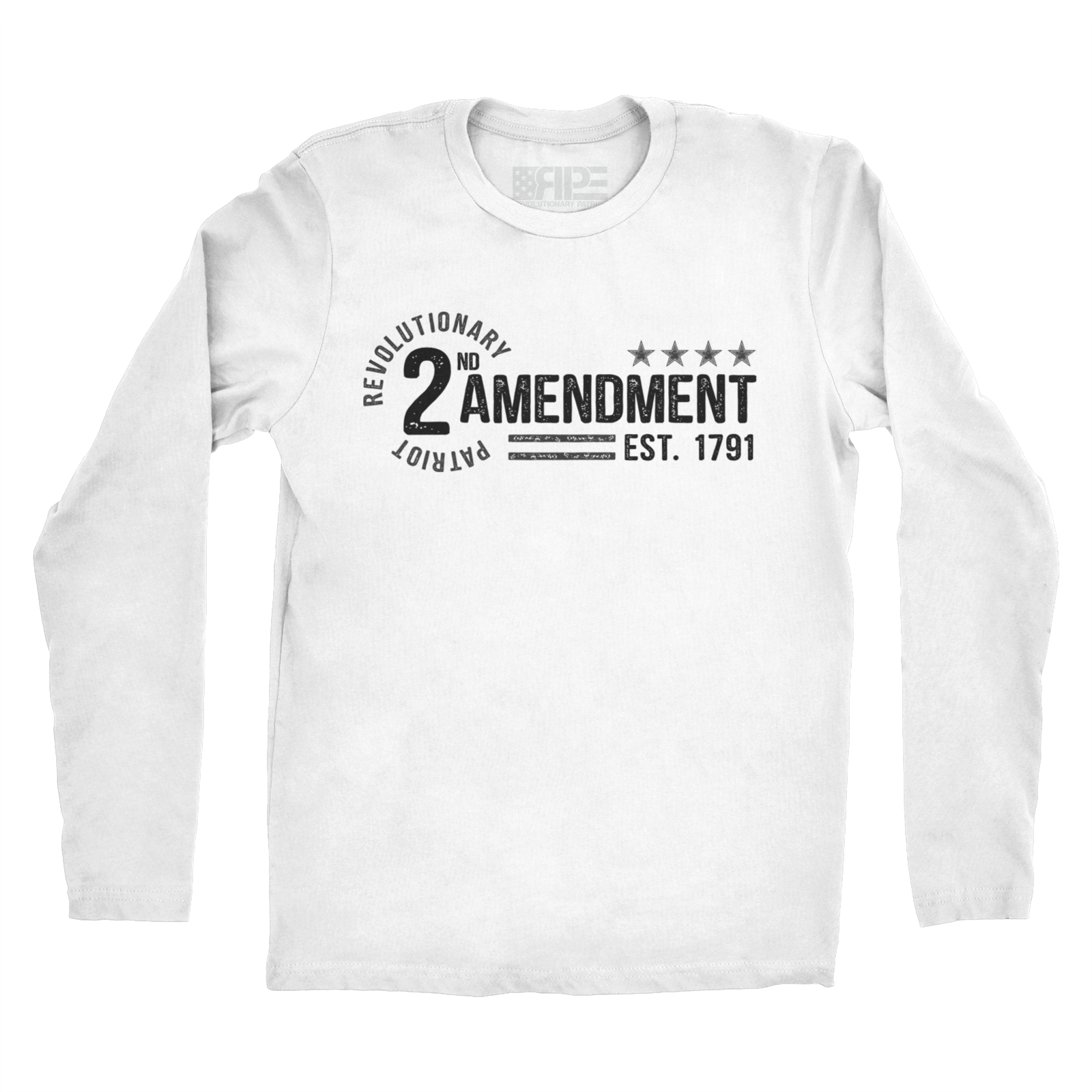 2nd Amendment - Est. 1791 Long Sleeve (White) - Revolutionary Patriot