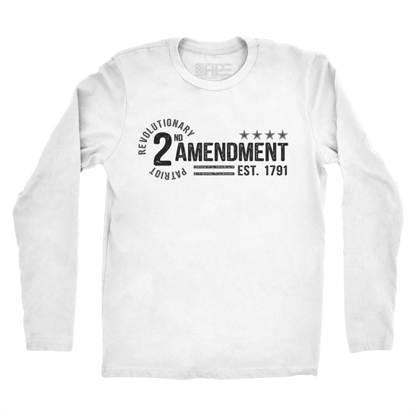 2nd Amendment - Est. 1791 Long Sleeve (White) - Revolutionary Patriot