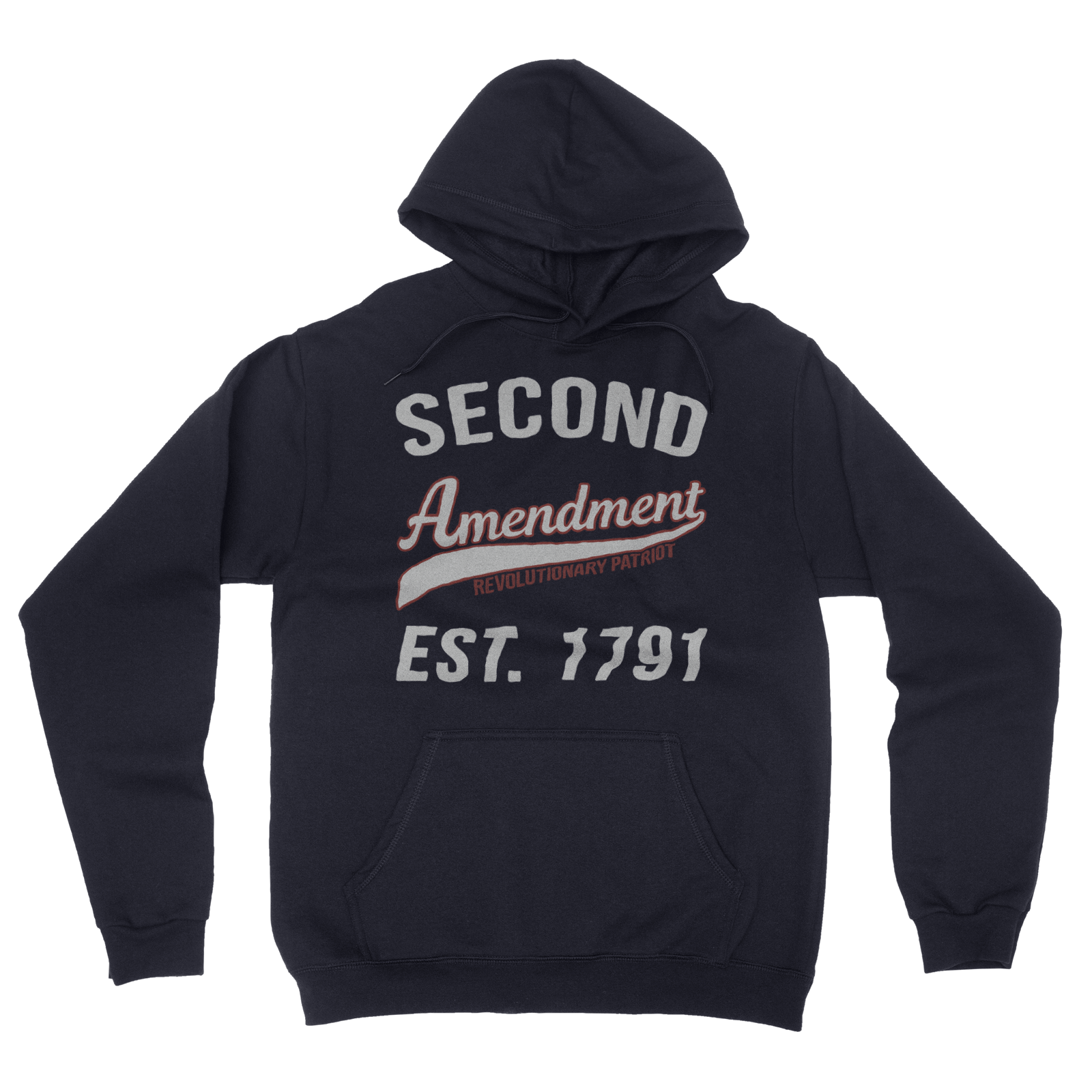 Second Amendment Collegiate Hoodie (Navy) - Revolutionary Patriot