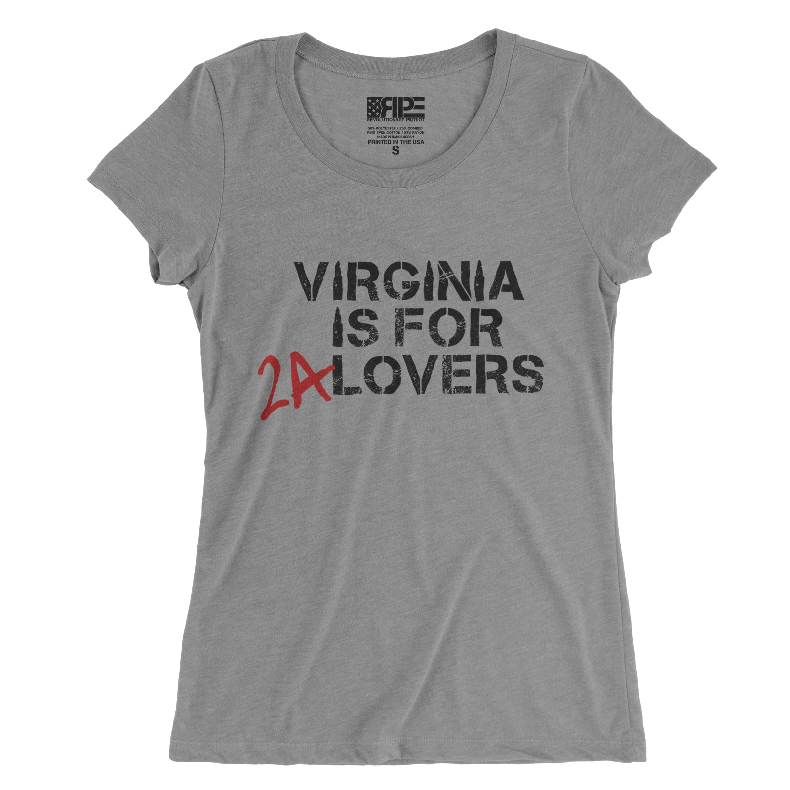 Virginia is for 2A Lovers Women's (Grey) - Revolutionary Patriot