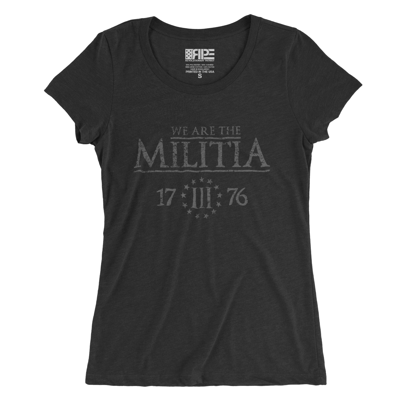 We Are The Militia Women's - (Charcoal Triblend) - Revolutionary Patriot